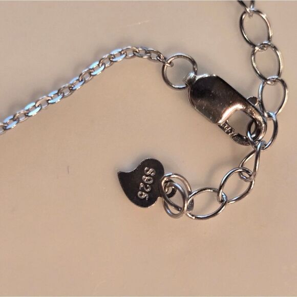 Celestial Silver Necklace with Moon and Star Pendant - Picture 5 of 9